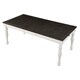 preview thumbnail 3 of 4, Jillian Farmhouse Two-Tone 80-Inch Dining Table by Greyson Living - Two Tone Soft White and Dark Oak