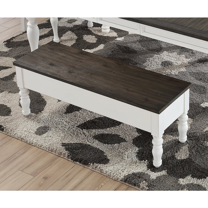 Steve Silver Jillian Farmhouse Distressed Two-tone Dining Set