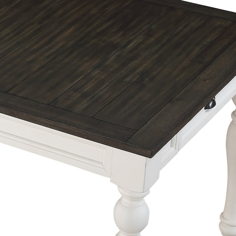 Steve Silver Jillian Farmhouse Distressed Two-tone Dining Set