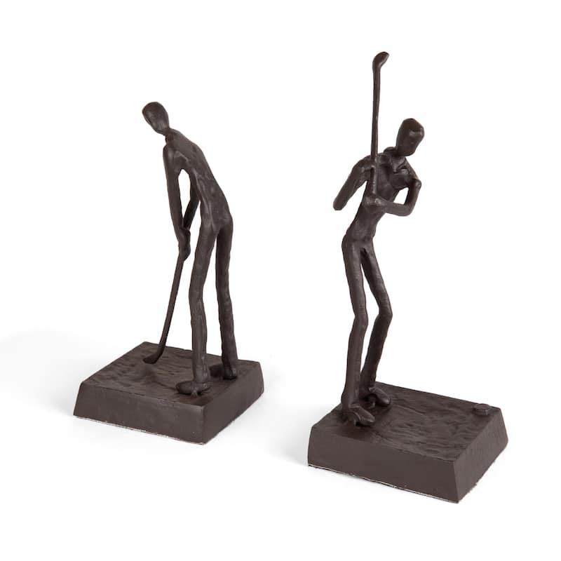 Danya B. Golfers Iron Bookend Set - Golf Home and Office Decor
