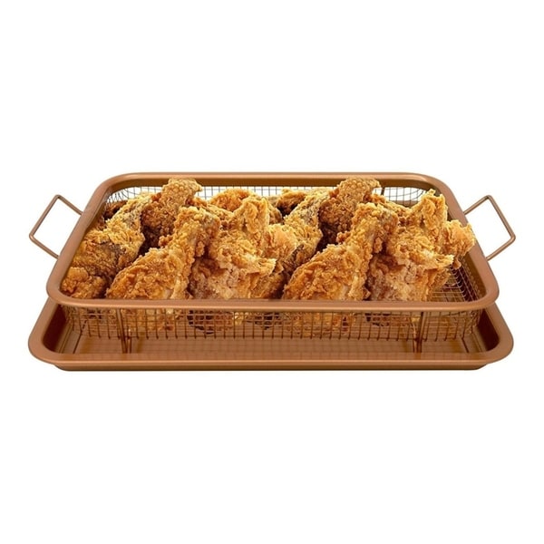 Shop Oven Mesh Baking Tray With Basket Durable Titanium Construction ...