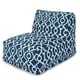 preview thumbnail 9 of 12, Majestic Home Goods Indoor Outdoor Athens Bean Bag Chair Lounger 36 in L x 27 in W x 24 in H Navy