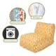 preview thumbnail 8 of 12, Majestic Home Goods Indoor Outdoor Athens Bean Bag Chair Lounger 36 in L x 27 in W x 24 in H
