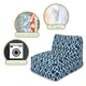 preview thumbnail 10 of 12, Majestic Home Goods Indoor Outdoor Athens Bean Bag Chair Lounger 36 in L x 27 in W x 24 in H
