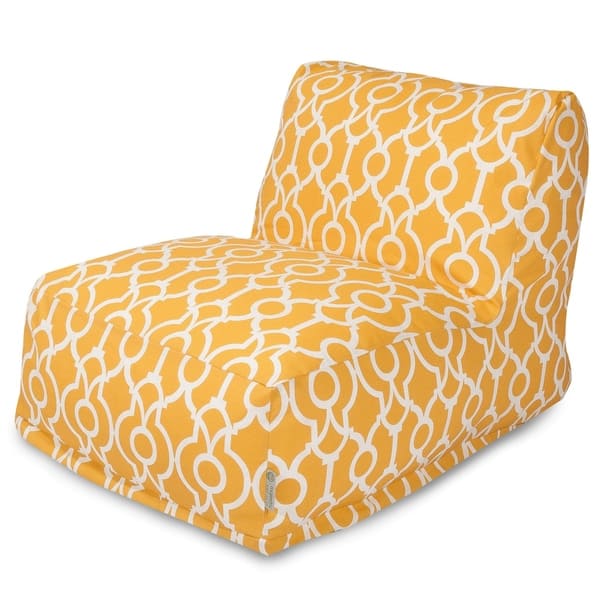 slide 2 of 14, Majestic Home Goods Indoor Outdoor Athens Bean Bag Chair Lounger 36 in L x 27 in W x 24 in H Citrus