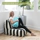 preview thumbnail 5 of 6, Majestic Home Goods Indoor Outdoor Vertical Stripe Bean Bag Chair Lounger 36 in L x 27 in W x 24 in H
