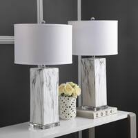 Safavieh Lighting 29-inch Olympia Marble Table Lamp (Set of 2) - 15"x15"x29"