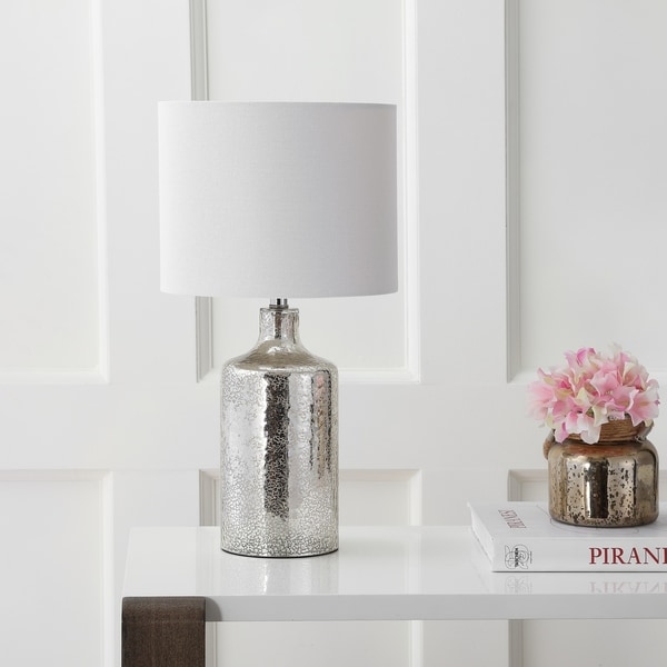 Safavieh Lighting 19-inch Danaris Table Lamp - Silver - 10" x 10" x 19"