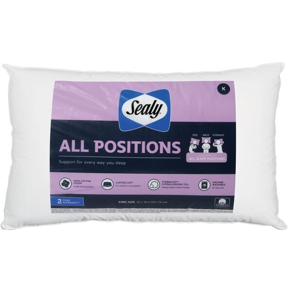 Sealy 100% Cotton All Positions Pillow 