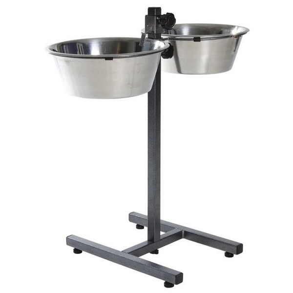 adjustable dog food stand