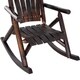 Outsunny Fir Wood Rustic Outdoor Patio Adirondack Rocking Chair Furniture - Thumbnail 7