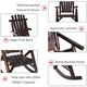 Outsunny Fir Wood Rustic Outdoor Patio Adirondack Rocking Chair Furniture - Thumbnail 2