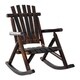 Outsunny Fir Wood Rustic Outdoor Patio Adirondack Rocking Chair Furniture - Thumbnail 0