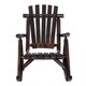 Outsunny Fir Wood Rustic Outdoor Patio Adirondack Rocking Chair Furniture - Thumbnail 3