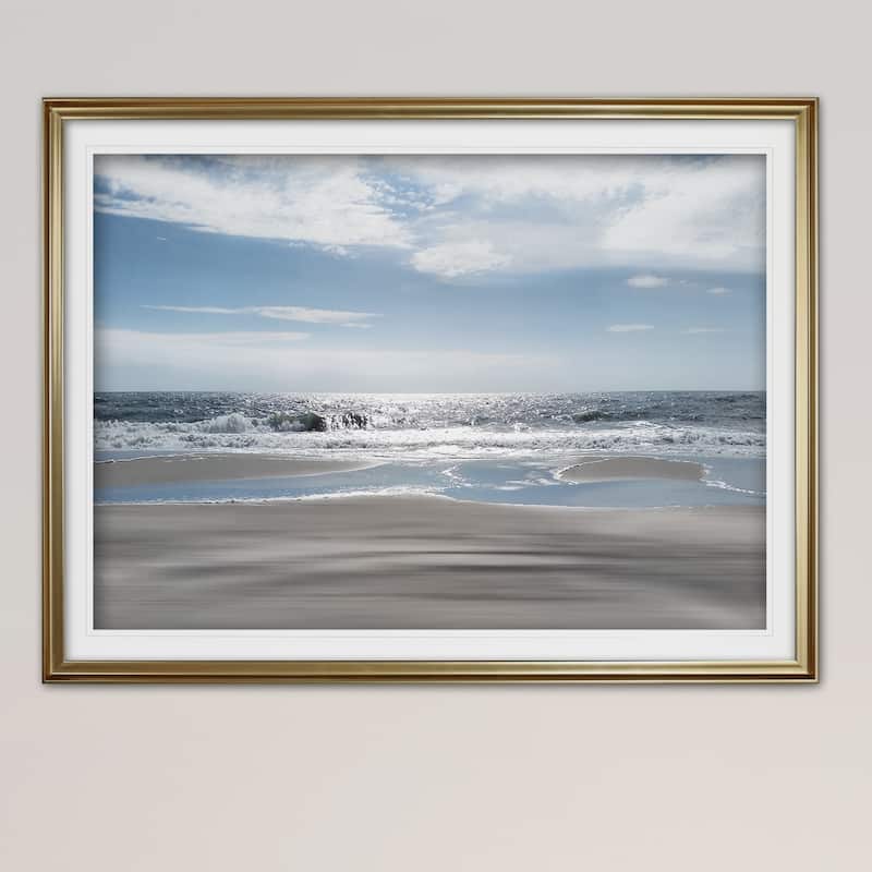 Beach Bliss-Premium Framed Print - blue, green, white, black, red, grey, yellow,