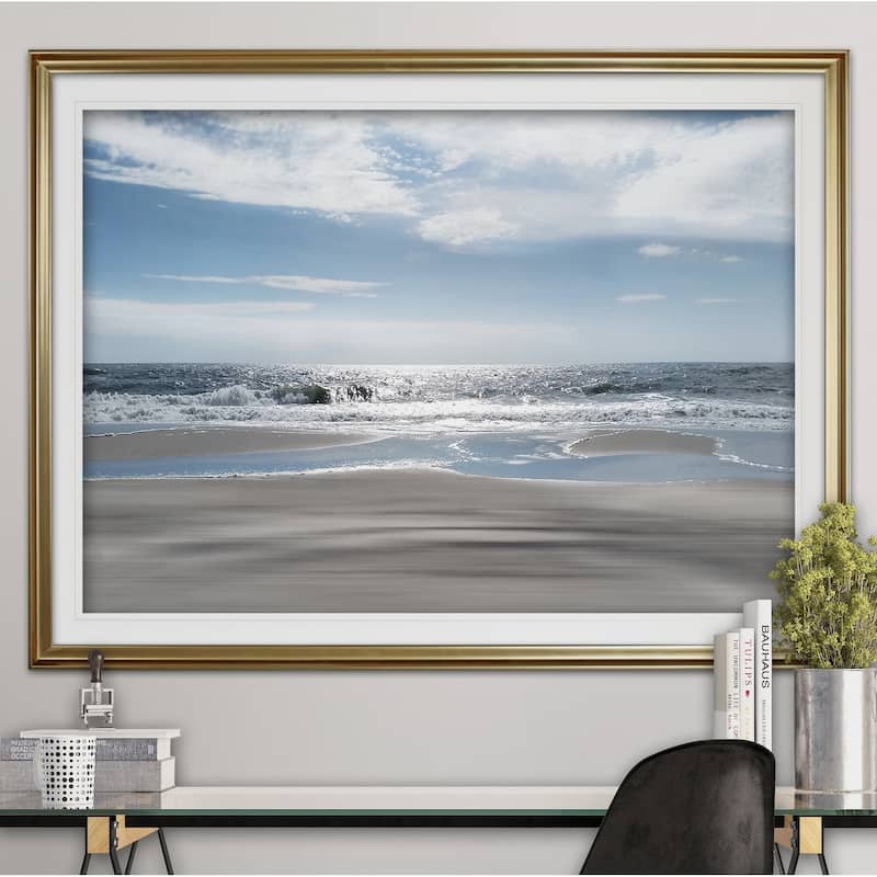 Beach Bliss-Premium Framed Print - blue, green, white, black, red, grey, yellow,