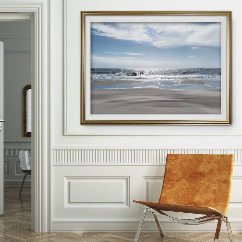Beach Bliss-Premium Framed Print - blue, green, white, black, red, grey, yellow,