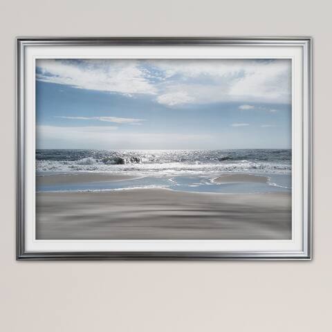 Beach Bliss-Premium Framed Print - blue, green, white, black, red, grey, yellow,