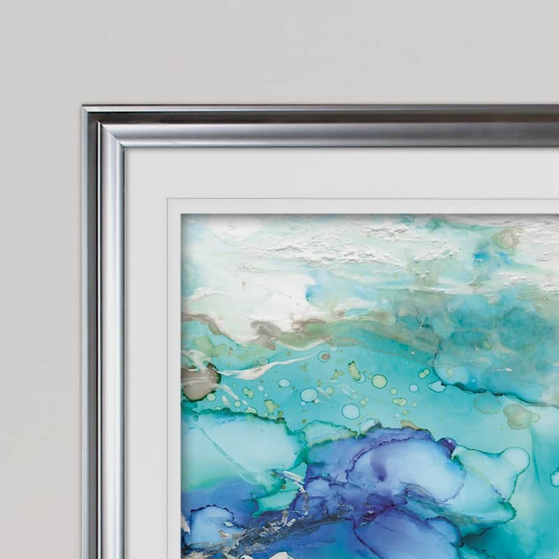 Teal Marble-Premium Framed Print - grey, yellow, blue, green, white, black, red
