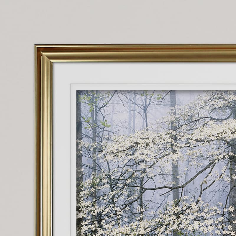 Jones _ Dogwood Canopy-Premium Framed Print - blue, green, white, black, red, grey, yellow,