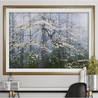 Jones _ Dogwood Canopy-Premium Framed Print - blue, green, white, black, red, grey, yellow,