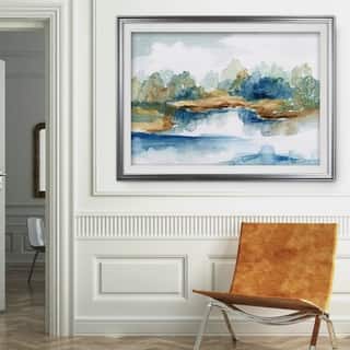 Blue Serenity-Premium Framed Print - grey, yellow, blue, green, white, black, red