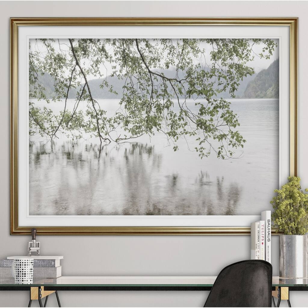 Lake Crescent Rainy Day-Premium Framed Print