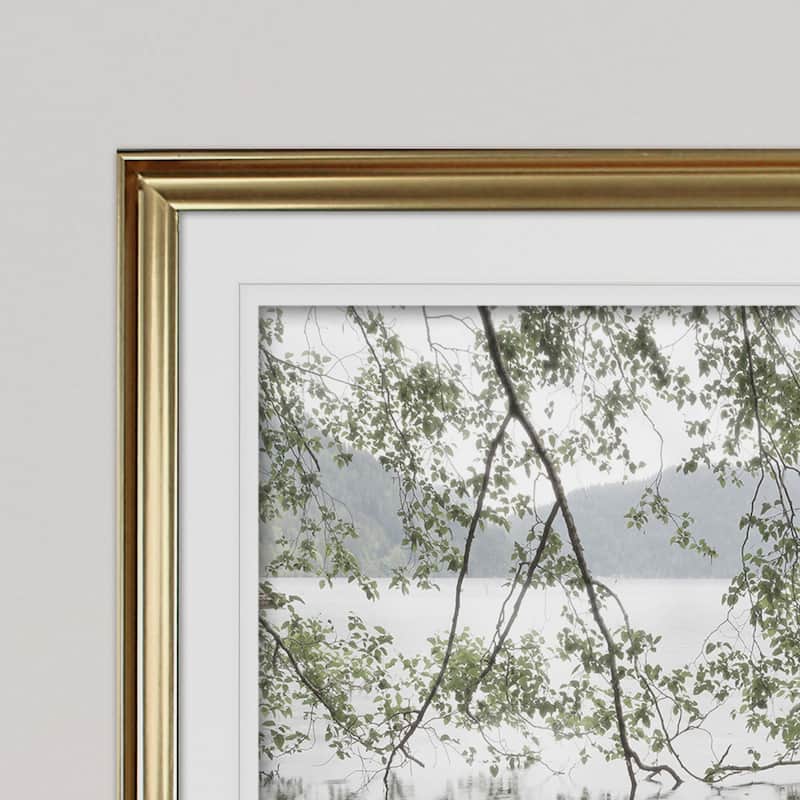 Lake Crescent Rainy Day-Premium Framed Print