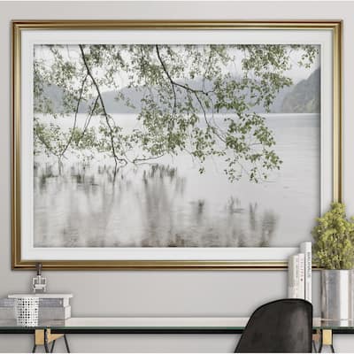 Lake Crescent Rainy Day-Premium Framed Print