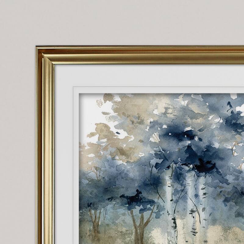 Waters Edge I-Premium Framed Print - grey, yellow, blue, green, white, black, red