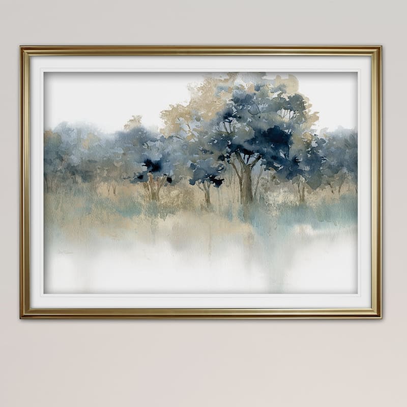 Waters Edge II-Premium Framed Print - grey, yellow, blue, green, white, black, red