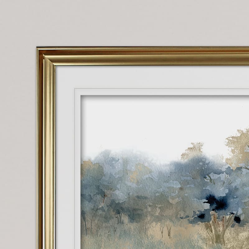 Waters Edge II-Premium Framed Print - grey, yellow, blue, green, white, black, red