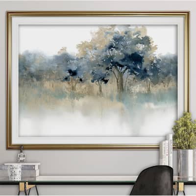 Waters Edge II-Premium Framed Print - grey, yellow, blue, green, white, black, red