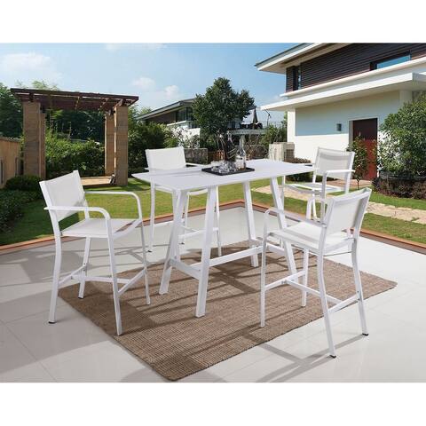 Somette Melli 5-Piece Outdoor Aluminum Pub Set