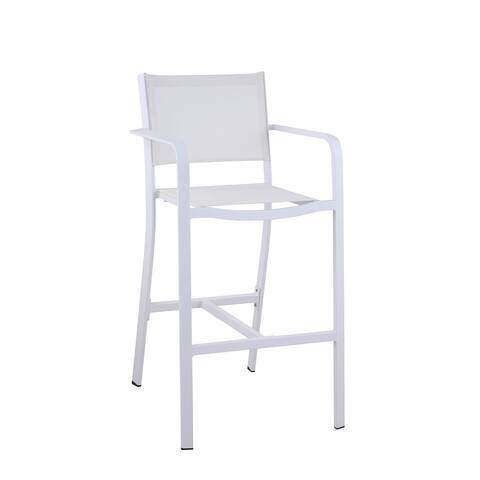Somette Melli Outdoor Barstool with Aluminum Frame, Set of 4