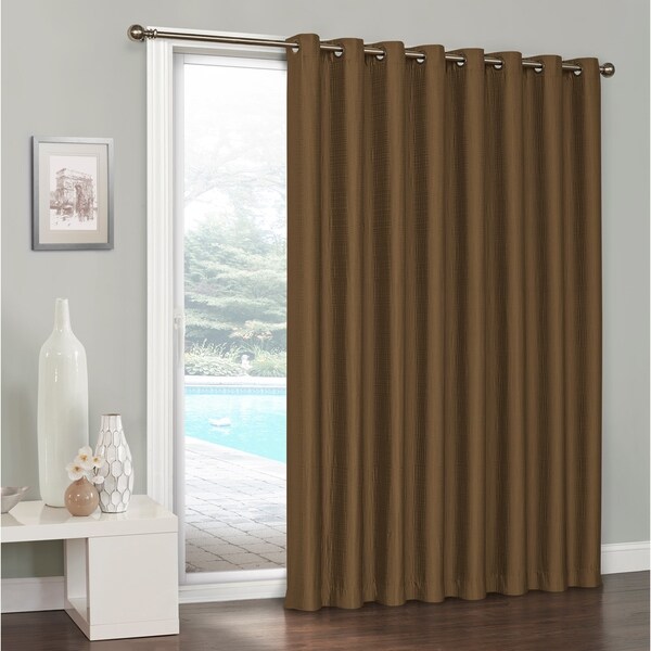Shop Eclipse Clara Thermaweave Blackout Patio Door Curtain - Free