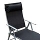 Outsunny Steel Sling Fabric Outdoor Folding Chaise Lounge Chair Recliner - Black - Thumbnail 6