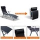 Outsunny Steel Sling Fabric Outdoor Folding Chaise Lounge Chair Recliner - Black - Thumbnail 3
