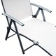 Outsunny Steel Sling Fabric Outdoor Folding Chaise Lounge Chair Recliner - Cream White - Thumbnail 7