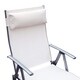 Outsunny Steel Sling Fabric Outdoor Folding Chaise Lounge Chair Recliner - Cream White - Thumbnail 6