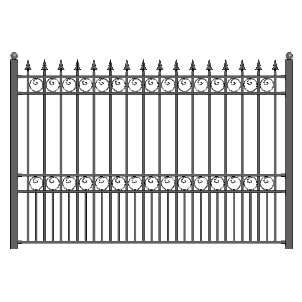 ALEKO DIY Outdoor Garden Yard Privacy Steel Fence Panel 5.5'x5' London Style
