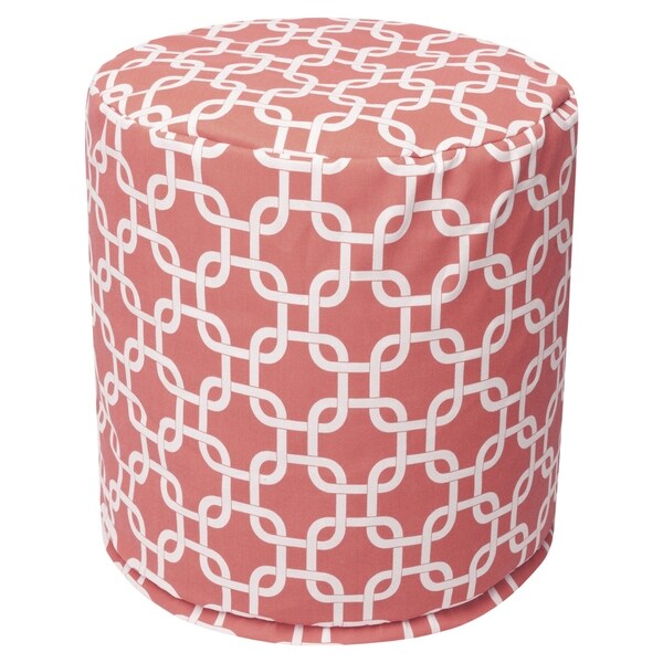 Majestic Home Goods Coral Links Indoor Ottoman Pouf 16" L x 16" W x 17