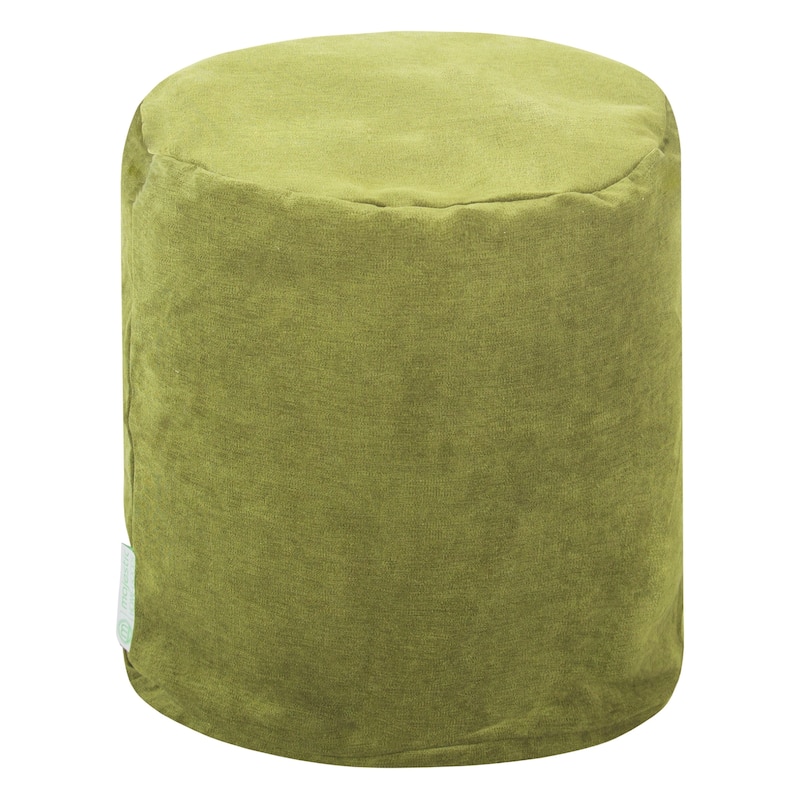 Majestic Home Goods Villa Collection Indoor Ottoman Pouf 16" L x 16" W x 17" H - Apple