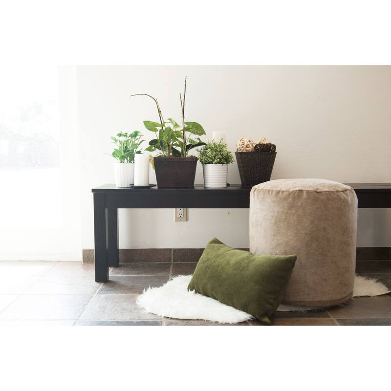 Majestic Home Goods Villa Collection Indoor Ottoman Pouf 16" L x 16" W x 17" H
