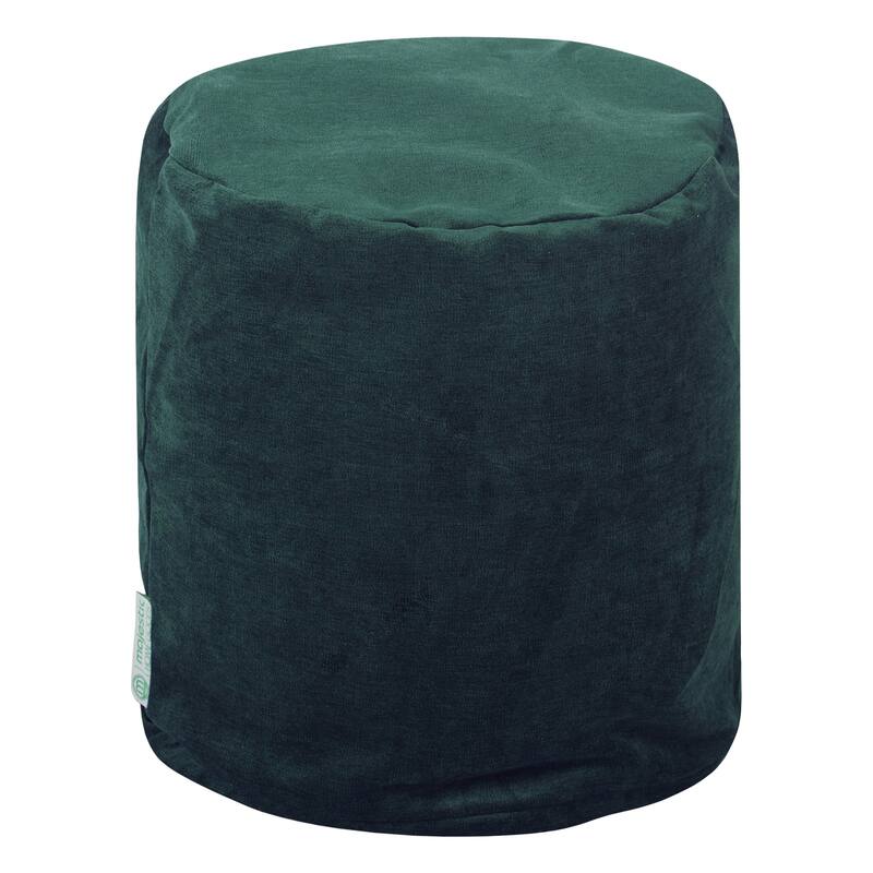 Majestic Home Goods Villa Collection Indoor Ottoman Pouf 16" L x 16" W x 17" H - Marine