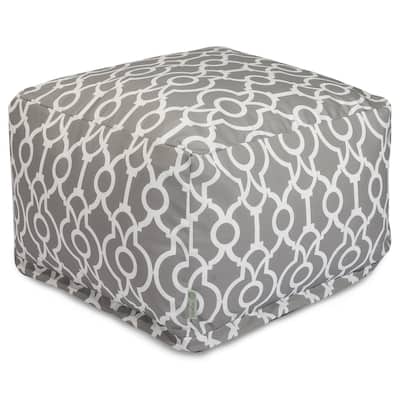 Majestic Home Goods Indoor Outdoor Athens Ottoman Pouf 27 in L x 27 in W x 17 in H