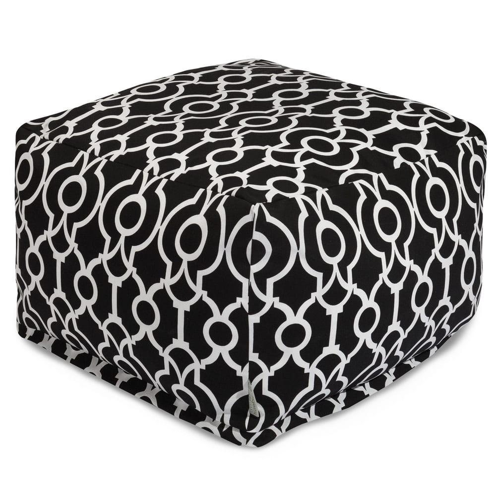 Majestic Home Goods Indoor Outdoor Athens Ottoman Pouf 27 in L x 27 in W x 17 in H