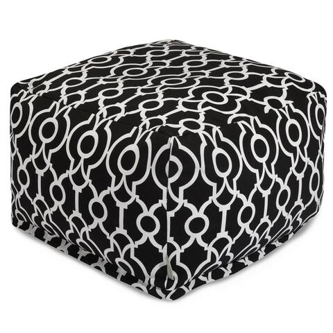 Majestic Home Goods Indoor Outdoor Athens Ottoman Pouf 27 in L x 27 in W x 17 in H