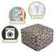 preview thumbnail 14 of 12, Majestic Home Goods Indoor Fusion Cotton Ottoman Pouf 27 in L x 27 in W x 17 in H