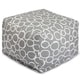 preview thumbnail 11 of 12, Majestic Home Goods Indoor Fusion Cotton Ottoman Pouf 27 in L x 27 in W x 17 in H Gray